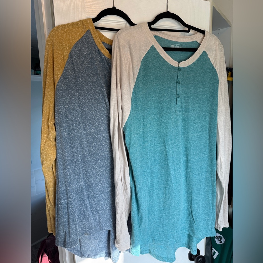 TWO LuLaRoe Blue Henley Size 3XL